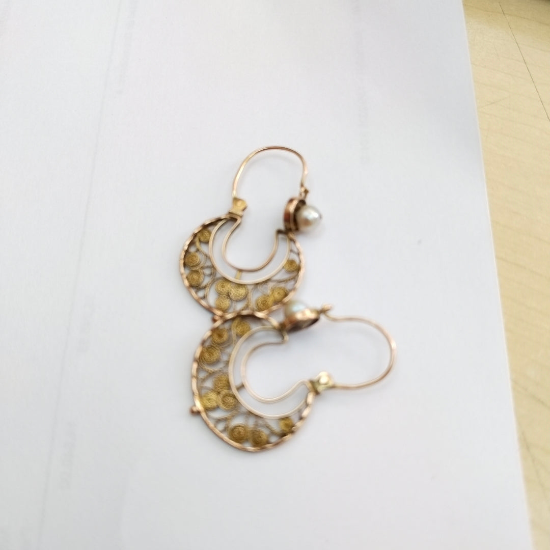 ARETES PAR ORO 8 K 4,10 GRMS (SEMINUEVO)