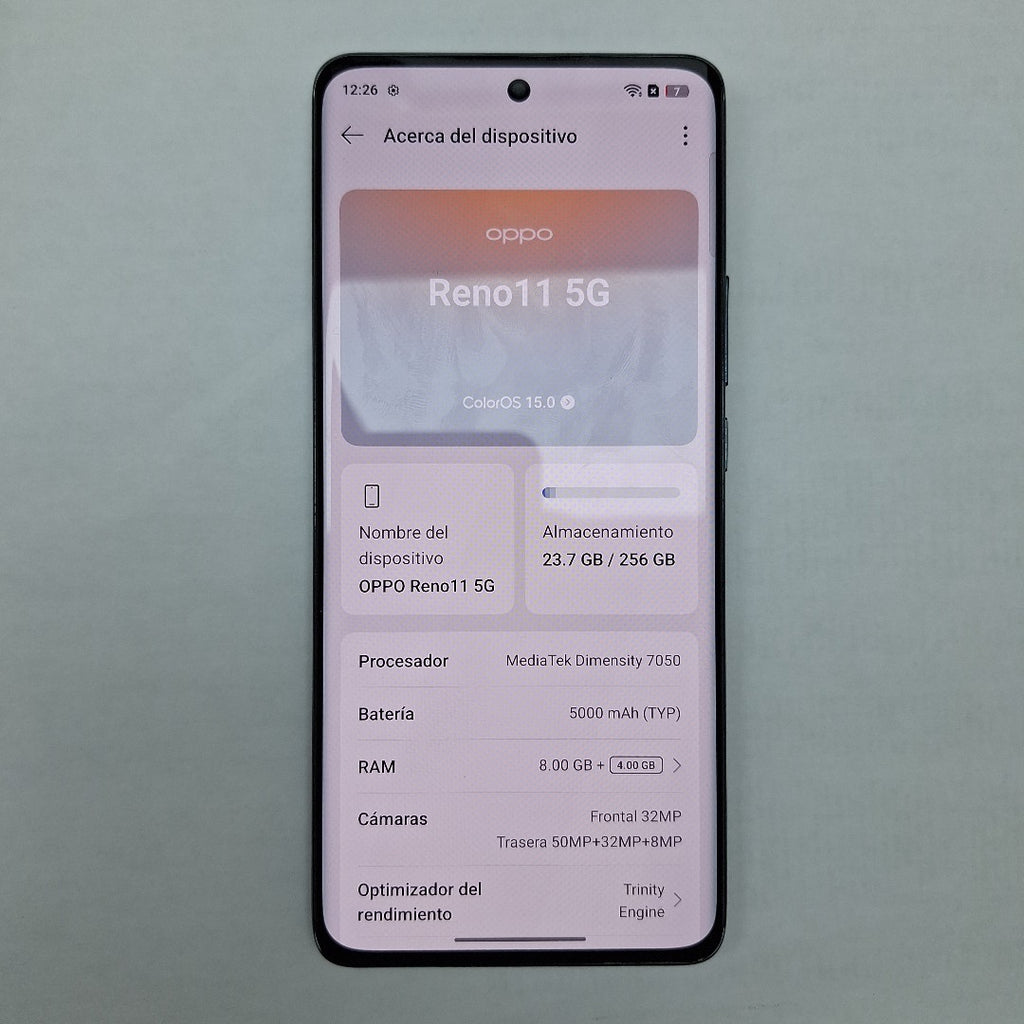 CELULAR OPPO  RENO11 5G CPH2599 (2024) 256 GB 8 GB RAM (SEMINUEVO)