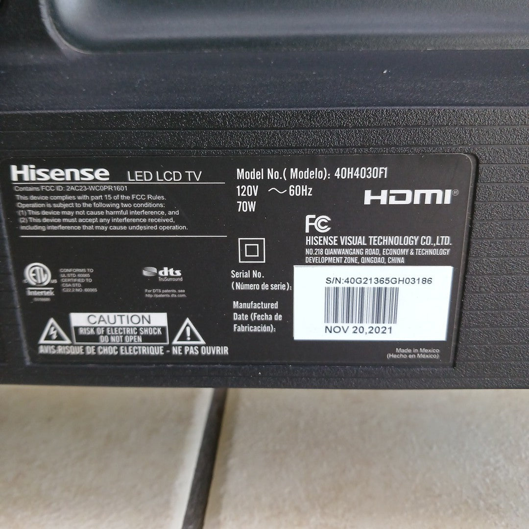 PANTALLA HISENSE 40H4030F1 (2022) 40" LED FULL HD (SEMINUEVO)
