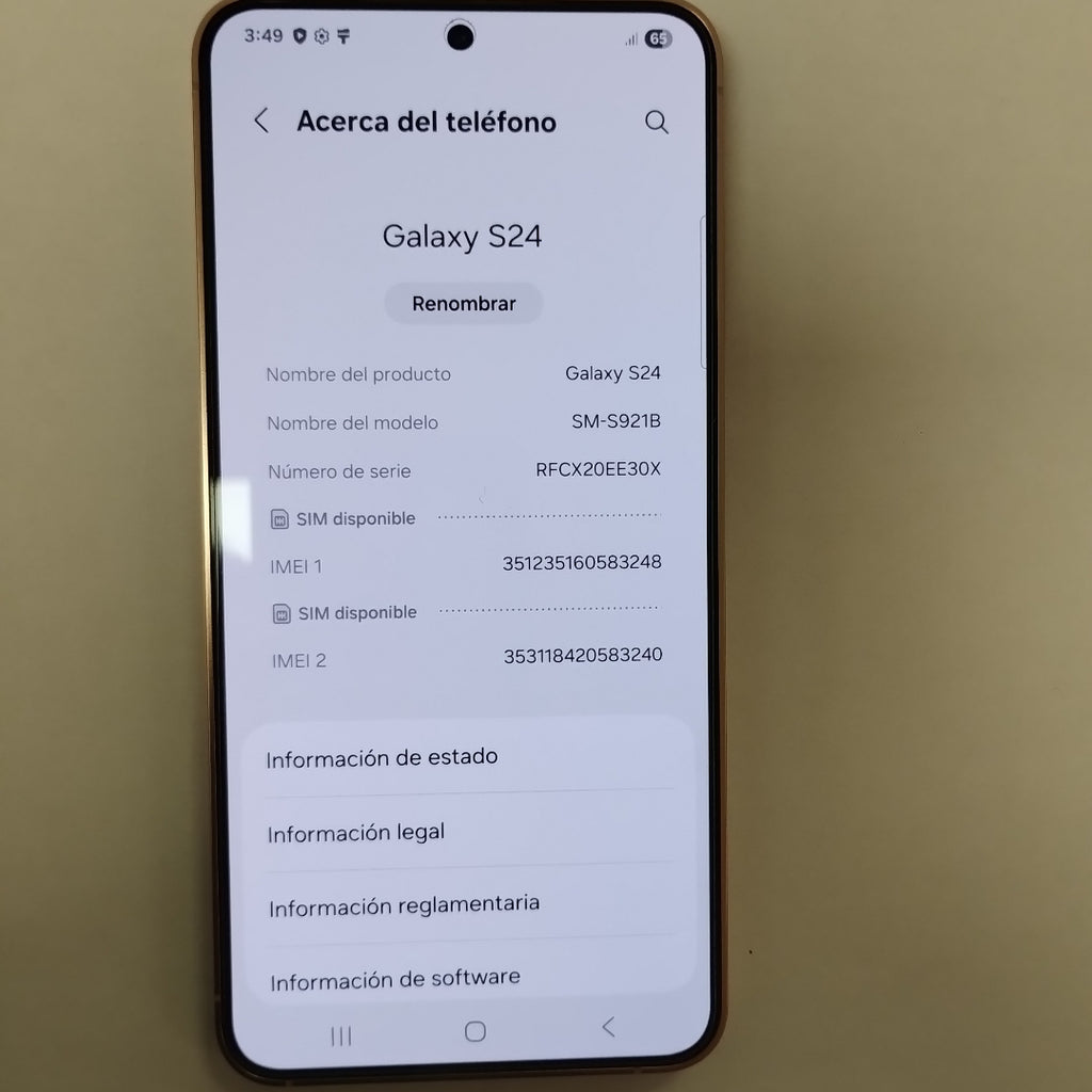 CELULAR SAMSUNG GALAXY S24 SM-S921B (2024) 128 GB 8 GB RAM (SEMINUEVO)