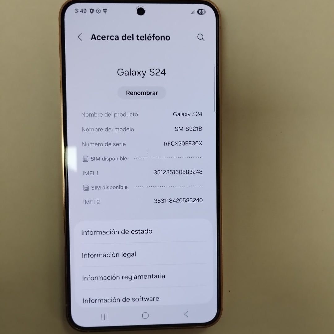 CELULAR SAMSUNG GALAXY S24 SM-S921B (2024) 128 GB 8 GB RAM (SEMINUEVO)