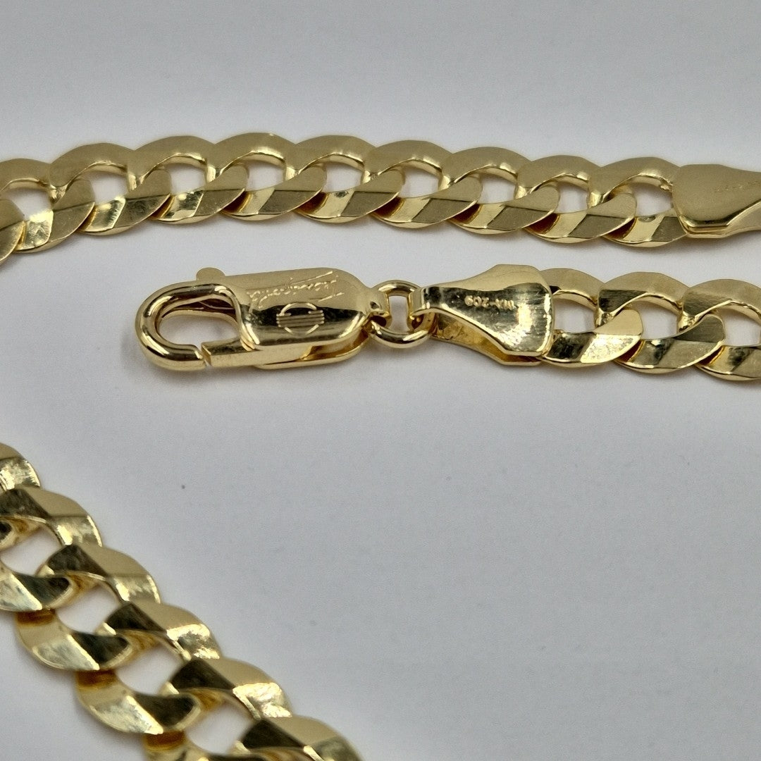 PULSERAS CABALLERO BARBADA AMARILLA ORO 14K 10.8 (NUEVO)