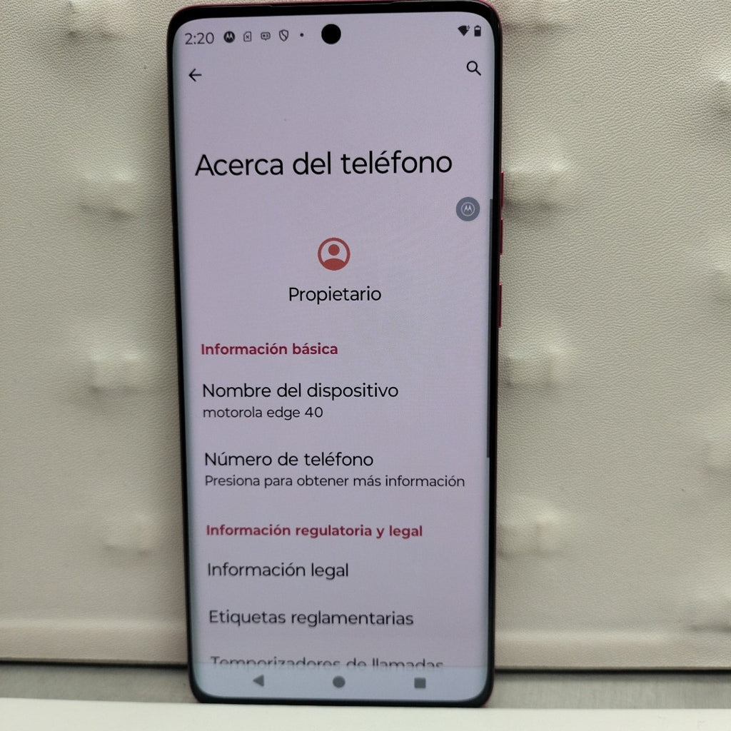 CELULAR MOTOROLA EDGE 40 XT2303-2 (2023) 256 GB 8 GB RAM (SEMINUEVO)