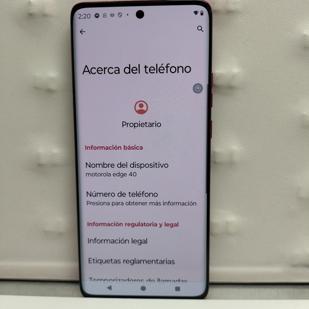 CELULAR MOTOROLA EDGE 40 XT2303-2 (2023) 256 GB 8 GB RAM (SEMINUEVO)