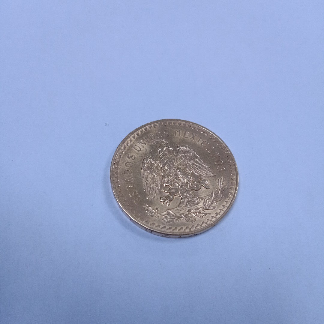 K1 41.7 GRMS - DESC. 0 GRAMOS - 21 K - AVALÚO 77311.8 * * IDENTIFICACIÓN MONEDA NOMINATIVA. * MONEDAS PESOS 50 PESO (SEMINUEVO)