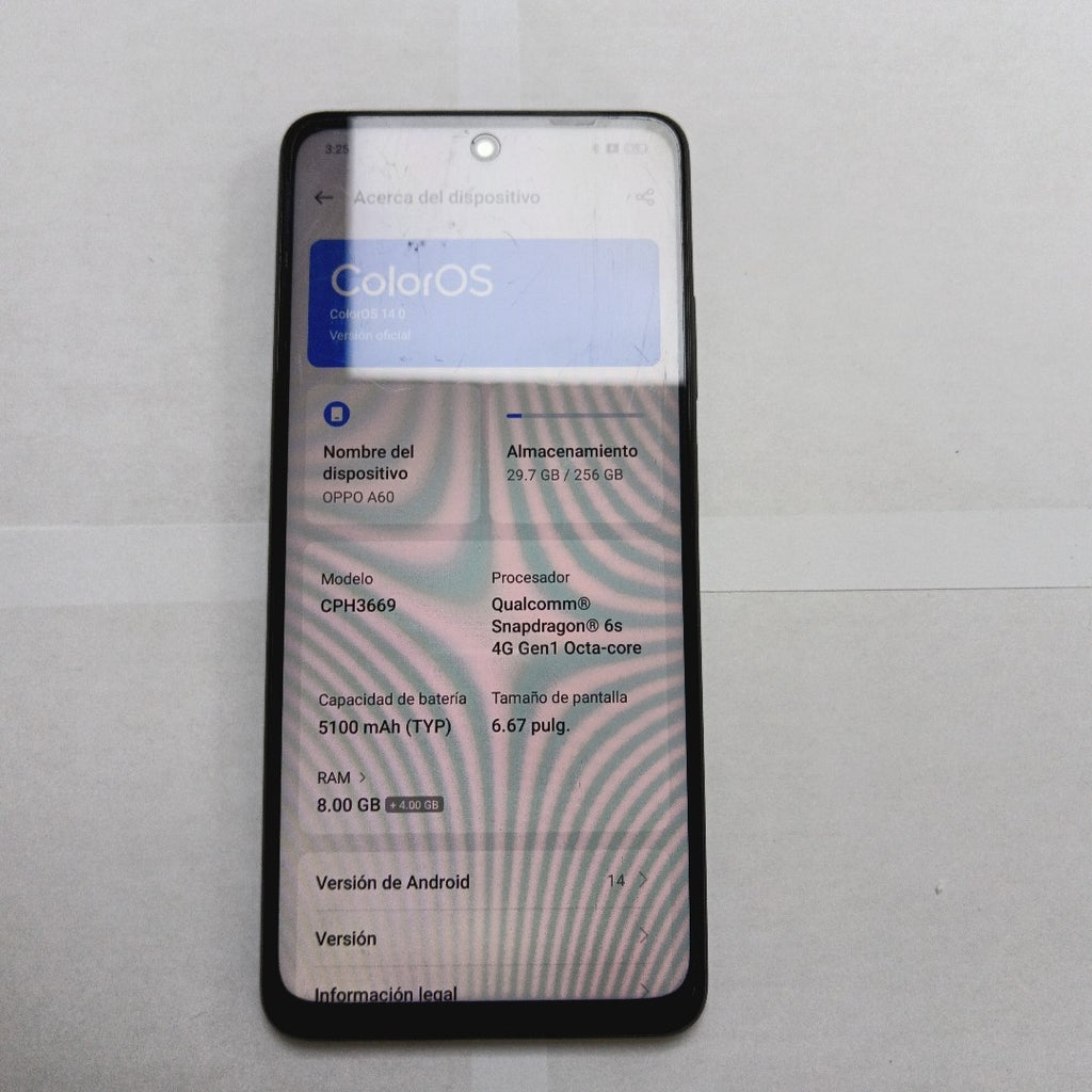 CELULAR OPPO  A60 CPH3669 256 GB 8 GB RAM (SEMINUEVO)