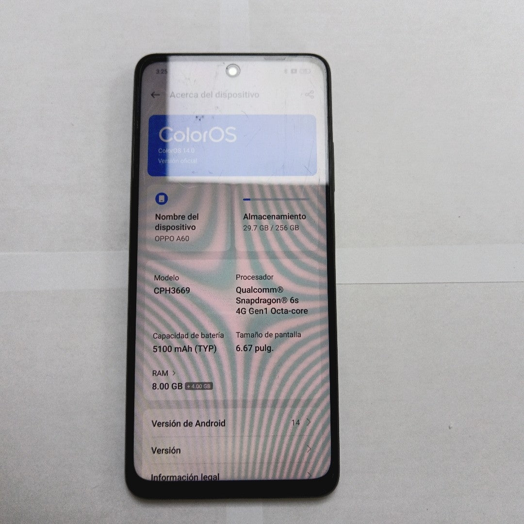 CELULAR OPPO  A60 CPH3669 256 GB 8 GB RAM (SEMINUEVO)