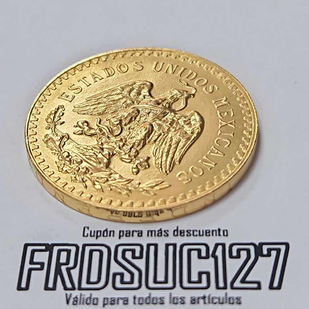 K1 41.6 GRMS - DESC. 0 GRAMOS - 21 K - AVALÚO 71884.8 * * IDENTIFICACIÓN MONEDA NOMINATIVA. * MONEDAS PESOS 50 PESO (SEMINUEVO)
