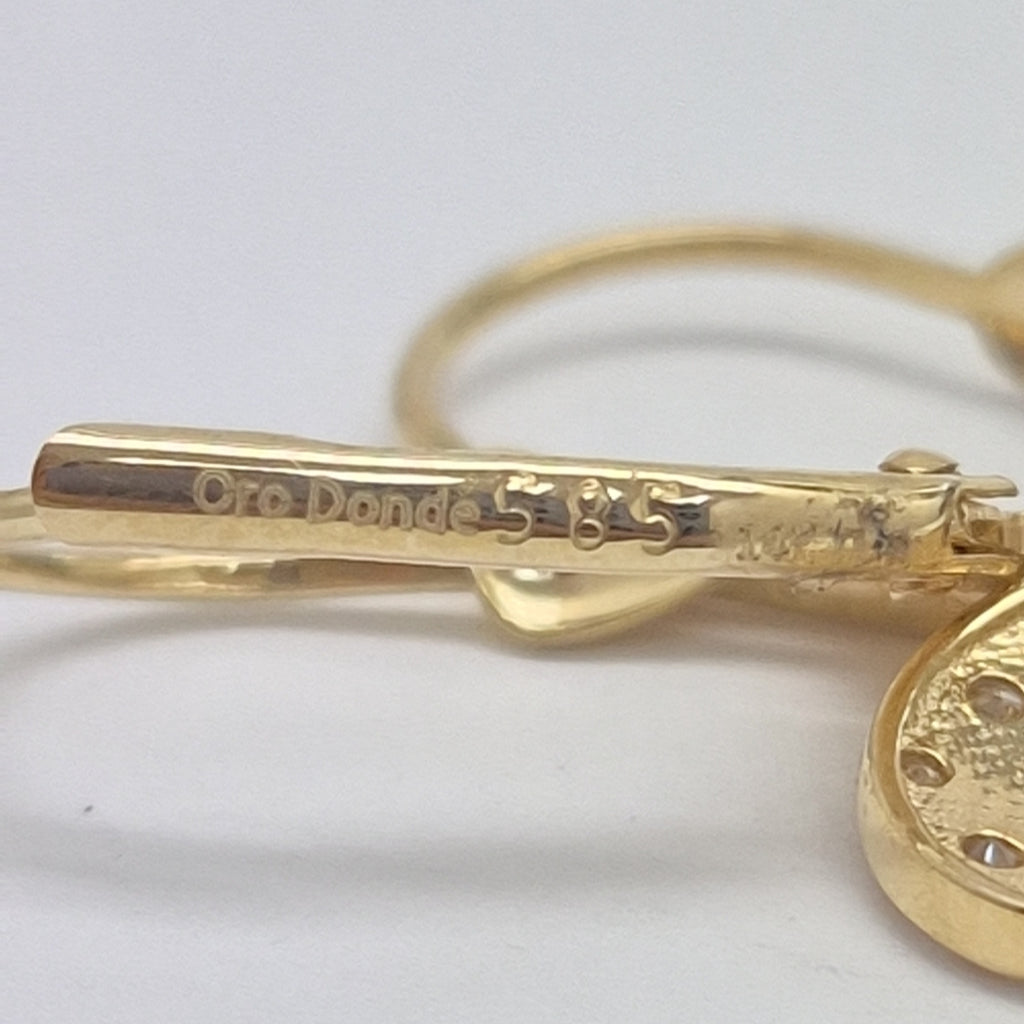 BROQUELES ORO 14K 2.4 (NUEVO)
