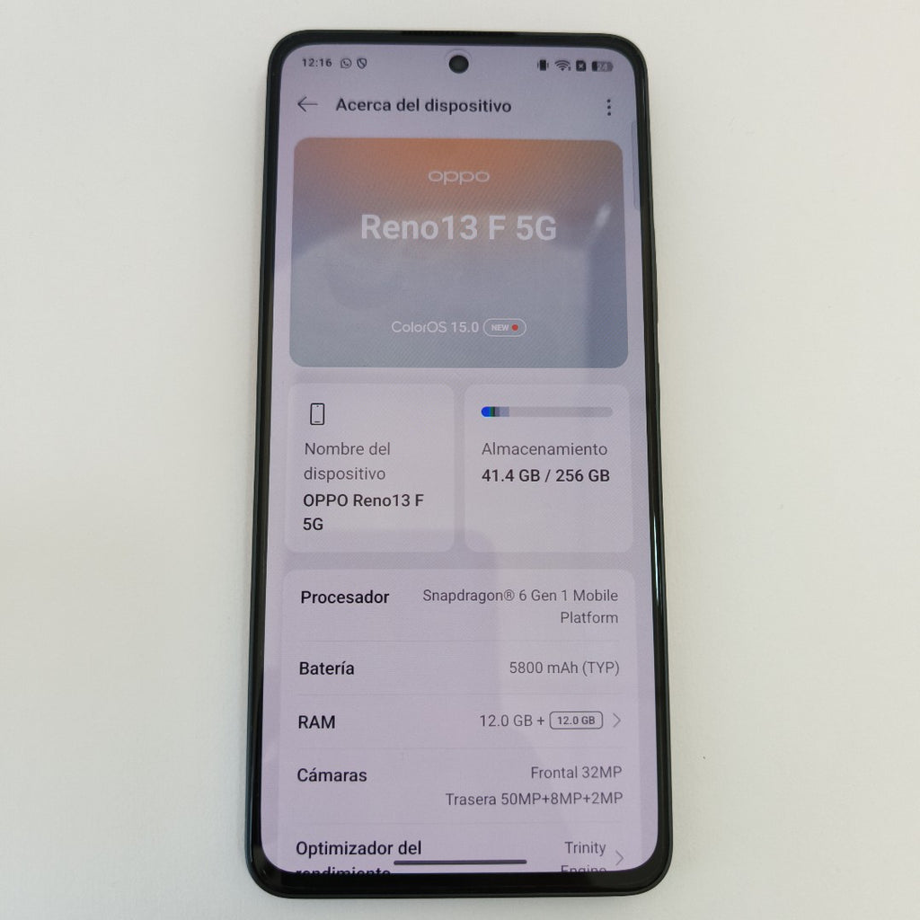 CELULAR OPPO  RENO 13F 5G CPH2699 (2025) 256 GB 12 GB RAM (SEMINUEVO)