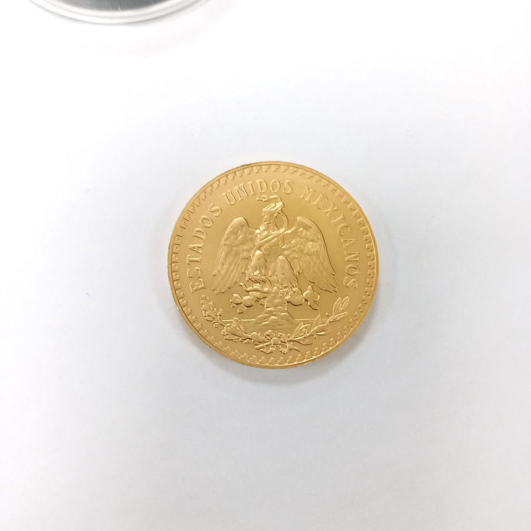 K1 41.6 GRMS - DESC. 0 GRAMOS - 21 K - AVALÚO 71884.8 * * IDENTIFICACIÓN MONEDA NOMINATIVA. * MONEDAS PESOS 50 PESO (SEMINUEVO)