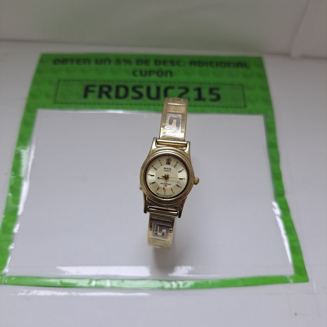 RELOJ CAJA ACERO PULSO ORO. ORO. 10 K 23 GRMS (SEMINUEVO)