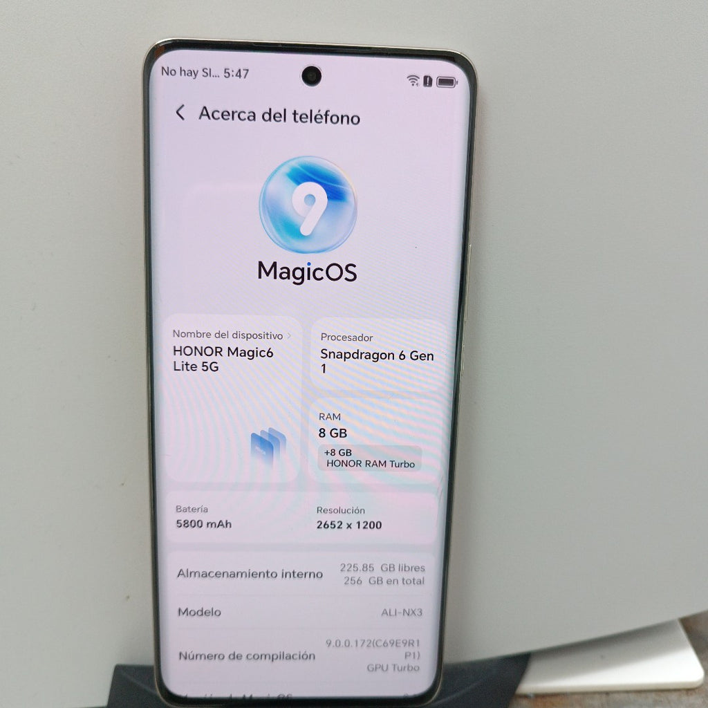 CELULAR HONOR MAGIC6 LITE 5G ALI-NX3 (2023) 256 GB 8 GB RAM (SEMINUEVO)