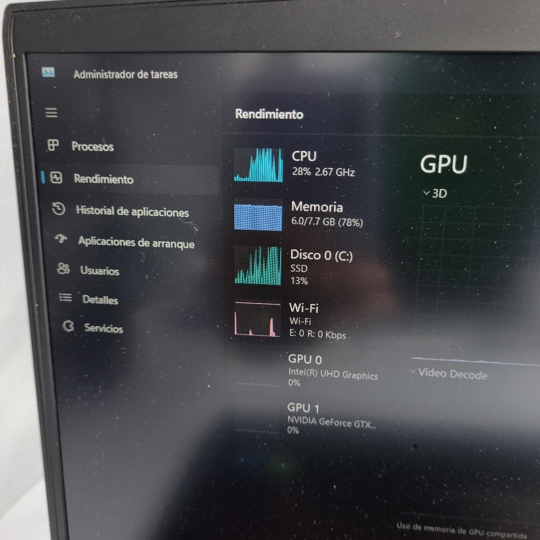 LAPTOP MSI GF63 THIN 11SC-1419MX (2023) 256 GB SSD 8 GB RAM (SEMINUEVO)