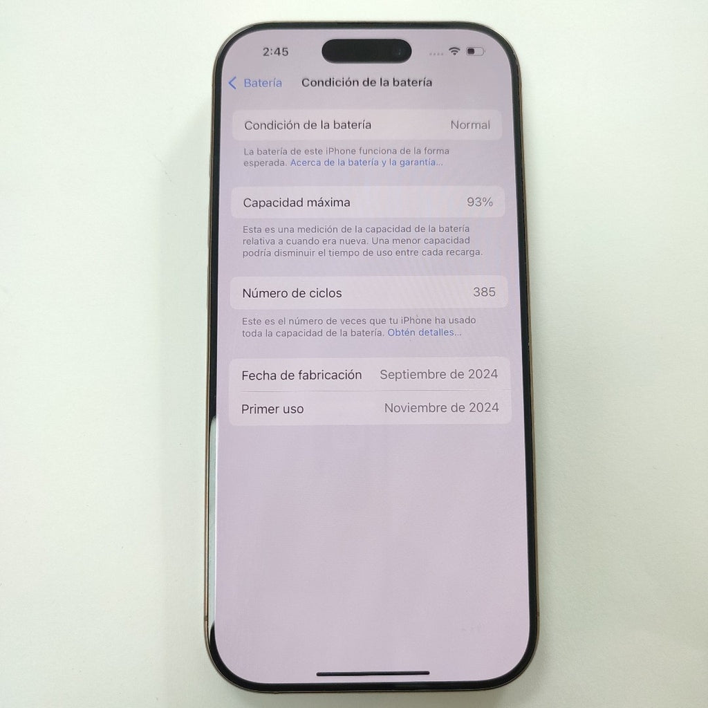 CELULAR APPLE IPHONE 16 PRO A3292 (2024) 512 GB 8 GB RAM (SEMINUEVO)