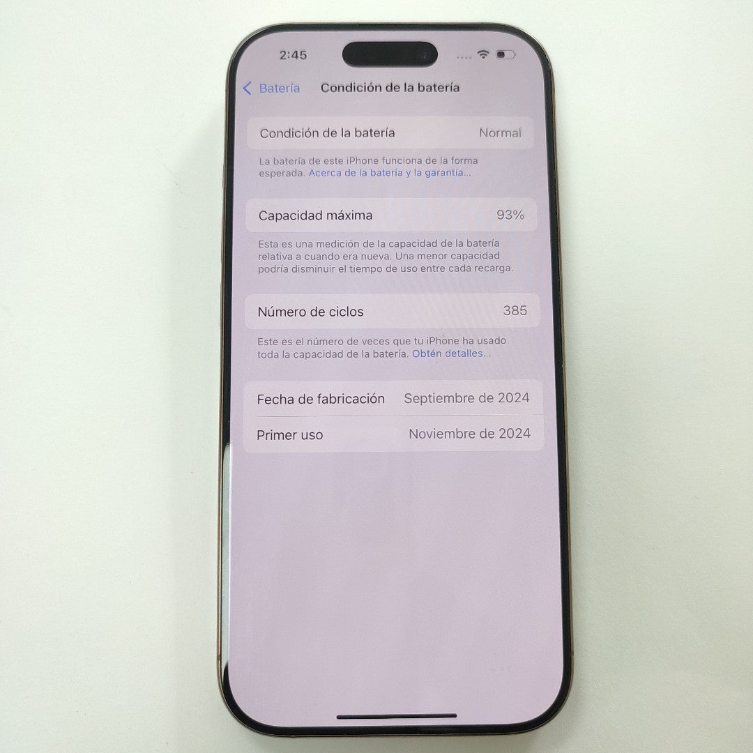 CELULAR APPLE IPHONE 16 PRO A3292 (2024) 512 GB 8 GB RAM (SEMINUEVO)