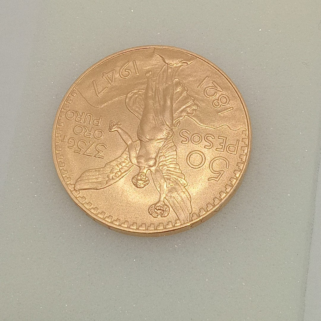 K1 41,60 GRMS - DTO. 0,00 GRMS - 21 K - AVALÚO 79534,21 * IDENTIFICACIÓN MONEDA NOMINATIVA * MONEDAS PESOS 50 PESOS (SEMINUEVO)