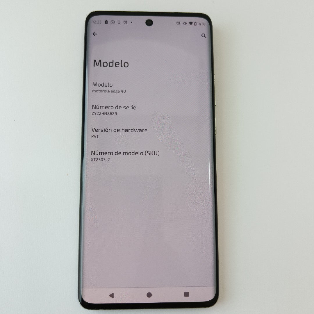 CELULAR MOTOROLA EDGE 40 XT2303-2 (2023) 256 GB 8 GB RAM (SEMINUEVO)