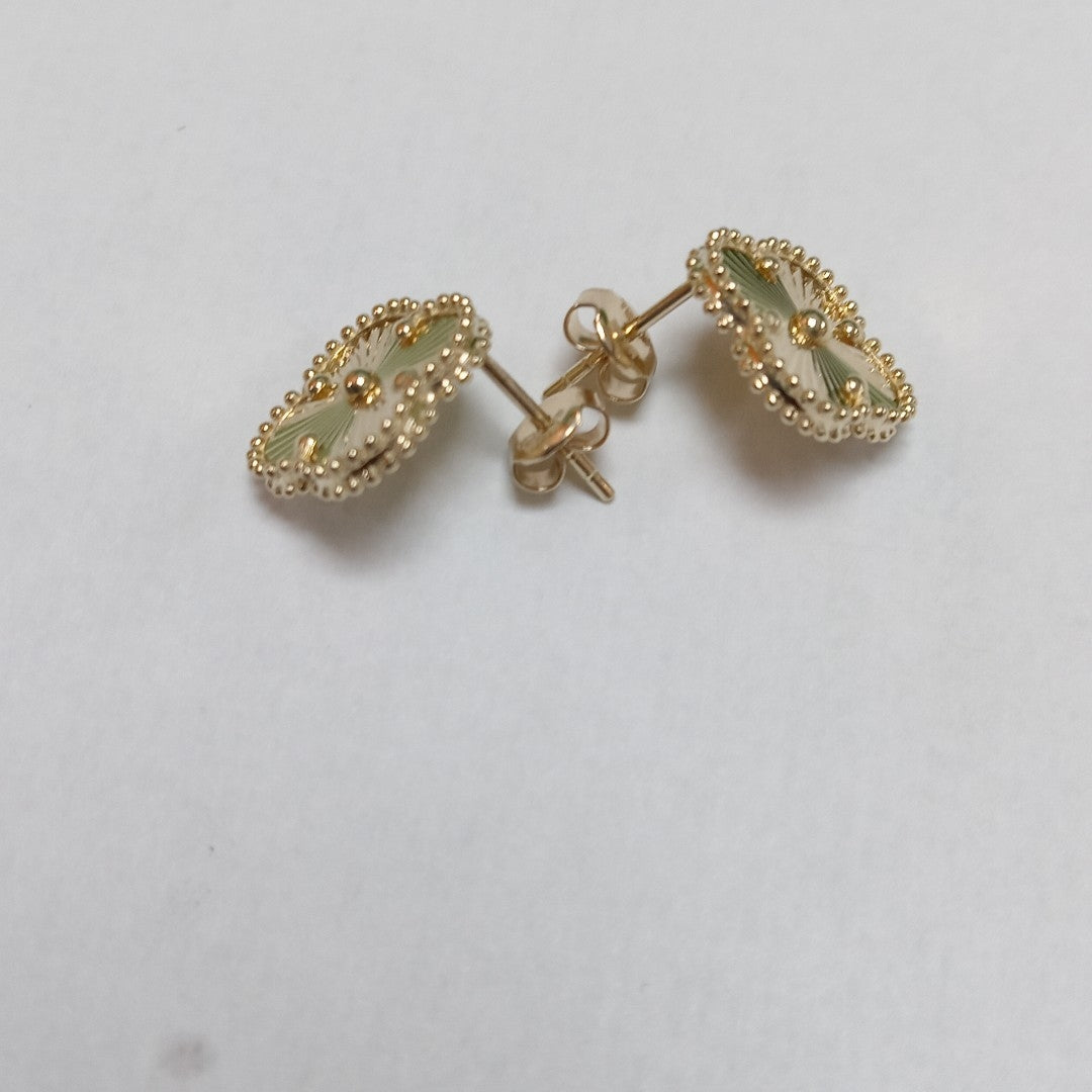 BROQUELES ORO 14K 3.2 (NUEVO)