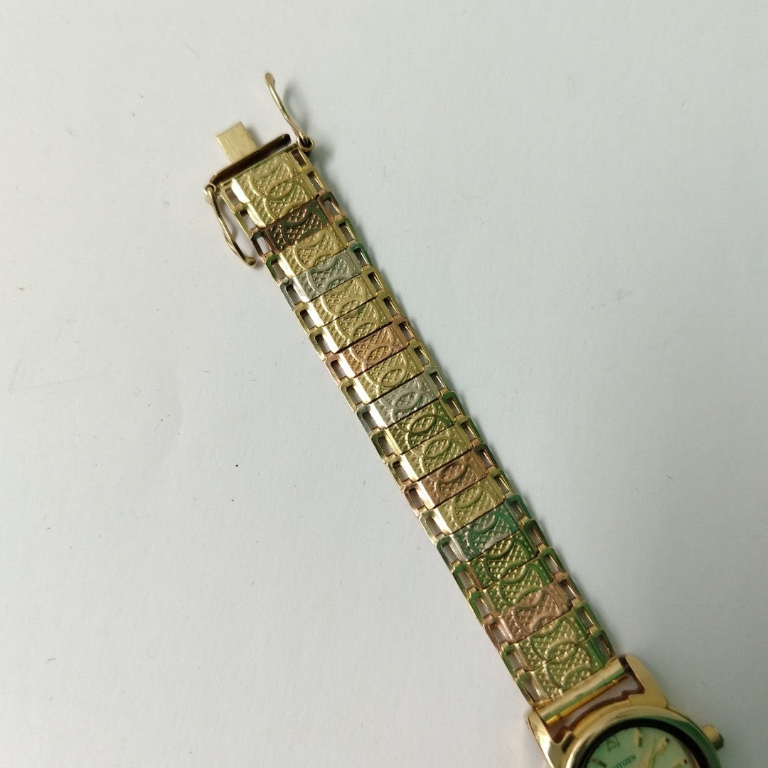RELOJ CAJA ACERO PULSO ORO ORO COMBINADO 10 K 18,80 GRMS (SEMINUEVO)