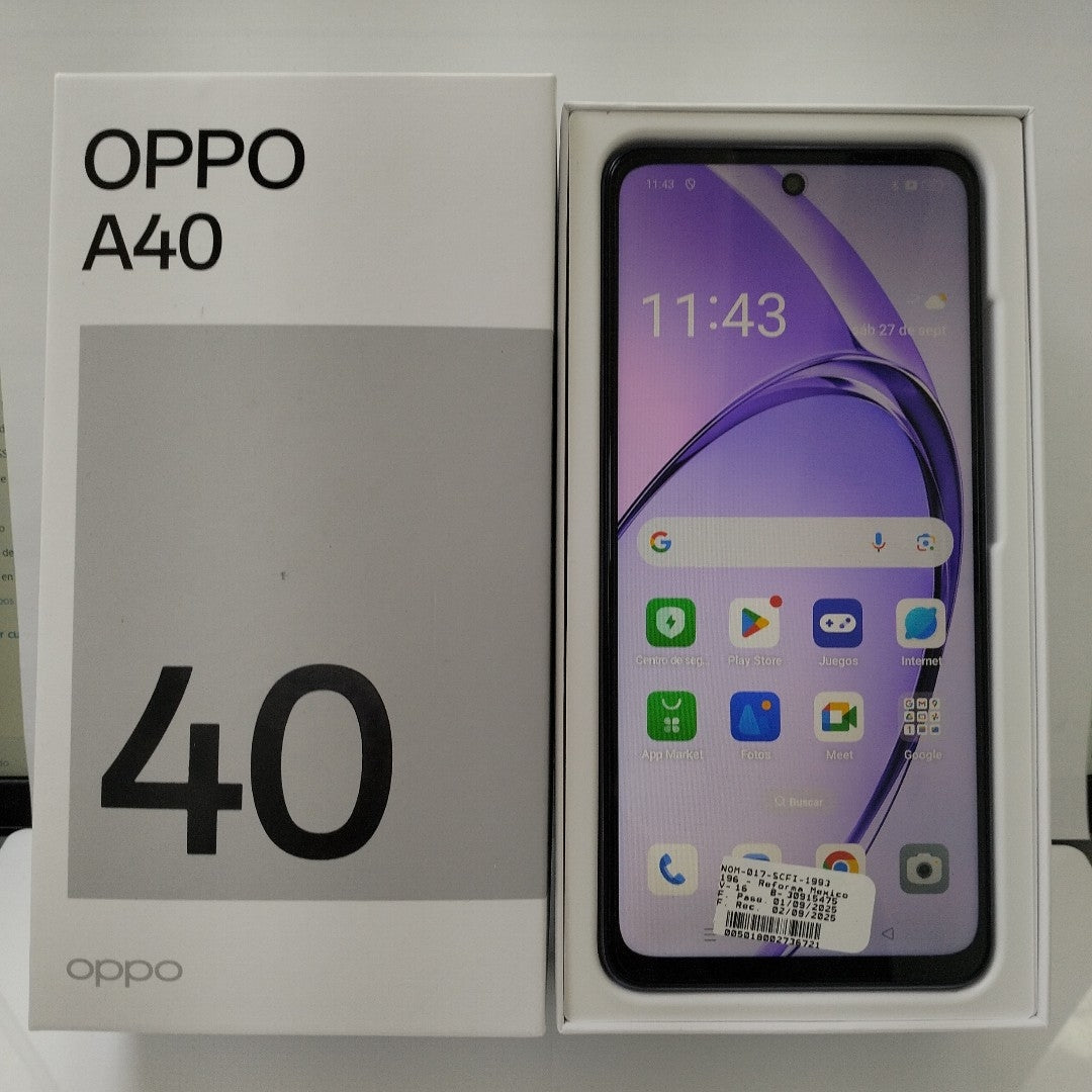 CELULAR OPPO  A40 CPH2669 (2024) 256 GB 4 GB RAM (SEMINUEVO)