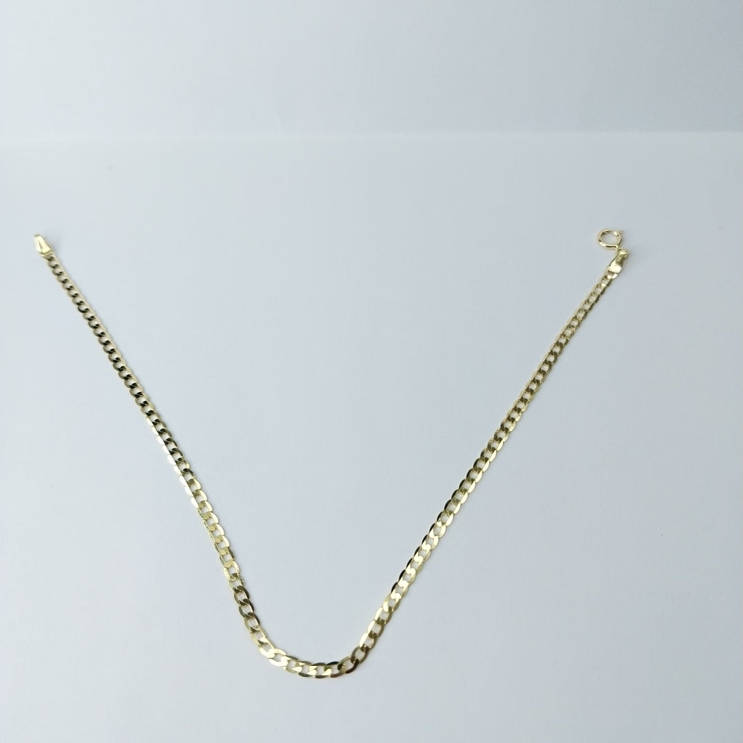 PULSERAS CABALLERO BARBADA AMARILLA ORO 14K 1.6 (NUEVO)