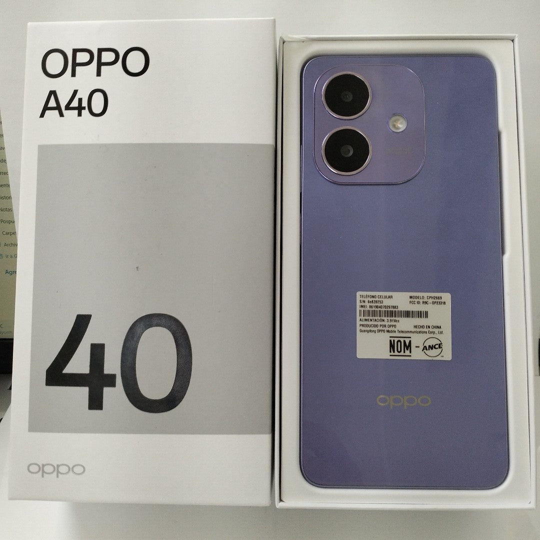 CELULAR OPPO  A40 CPH2669 (2024) 256 GB 4 GB RAM (SEMINUEVO)