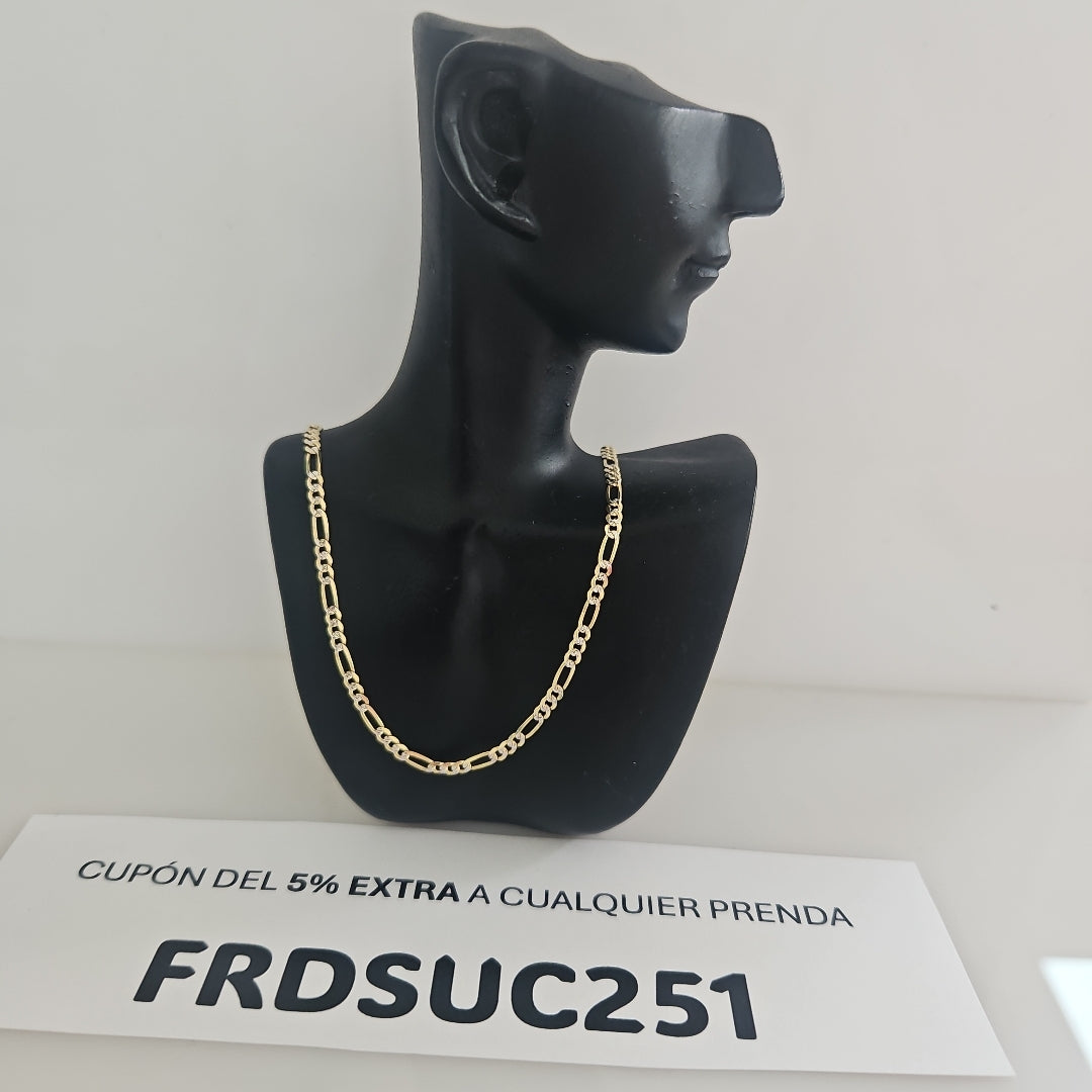 CADENAS CARTIER 3*1 DIAMANTADA ORO 14K 5.1 (NUEVO)