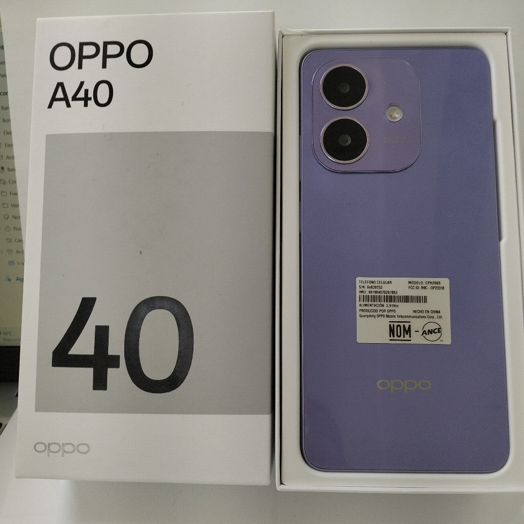 CELULAR OPPO  A40 CPH2669 (2024) 256 GB 4 GB RAM (SEMINUEVO)