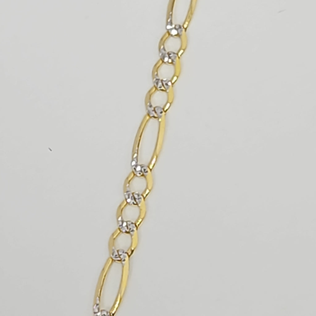 CADENAS CARTIER 3*1 DIAMANTADA ORO 10K 6.5 (NUEVO)