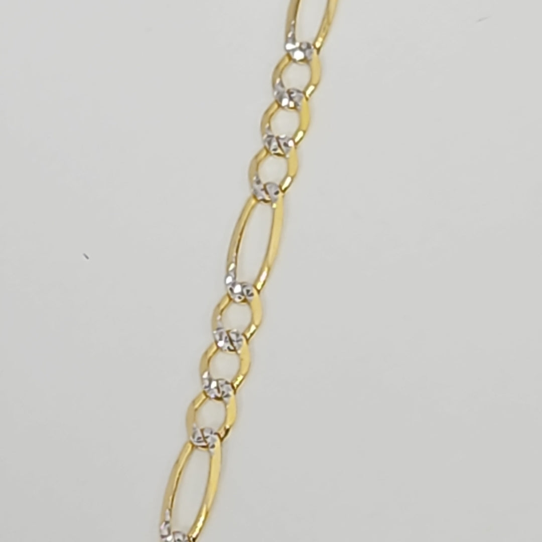 CADENAS CARTIER 3*1 DIAMANTADA ORO 10K 6.5 (NUEVO)
