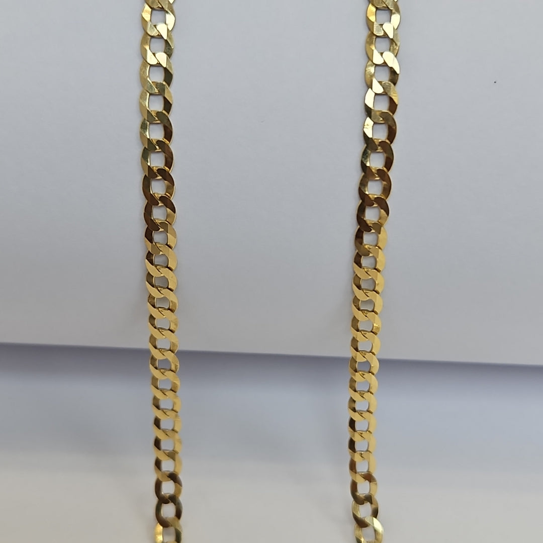 CADENAS BARBADA AMARILLA ORO 14K 7.6 (NUEVO)