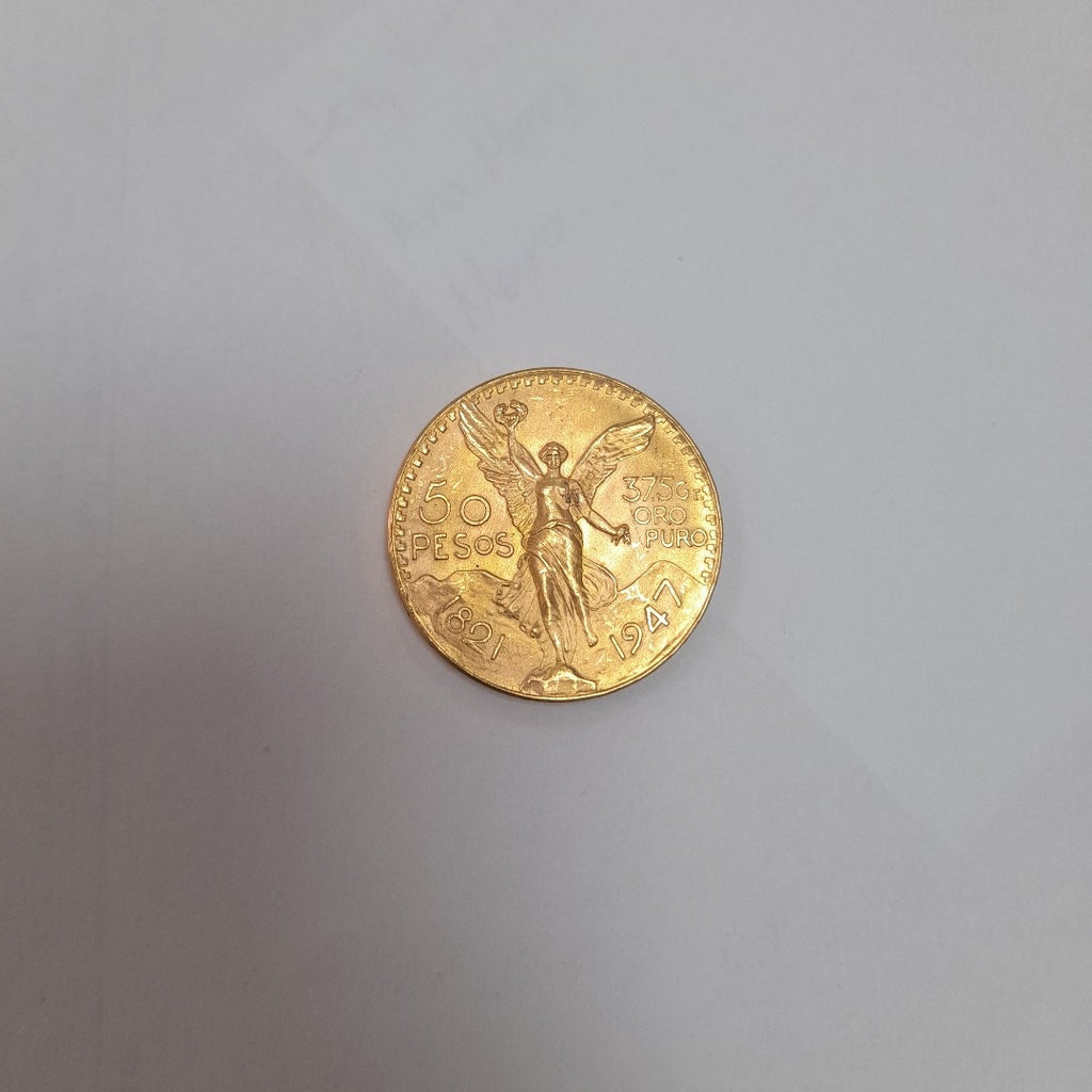 K1 41,60 GRMS - DTO. 0,00 GRMS - 21 K - AVALÚO 79534,21 * IDENTIFICACIÓN MONEDA NOMINATIVA * MONEDAS PESOS 50 PESOS (SEMINUEVO)