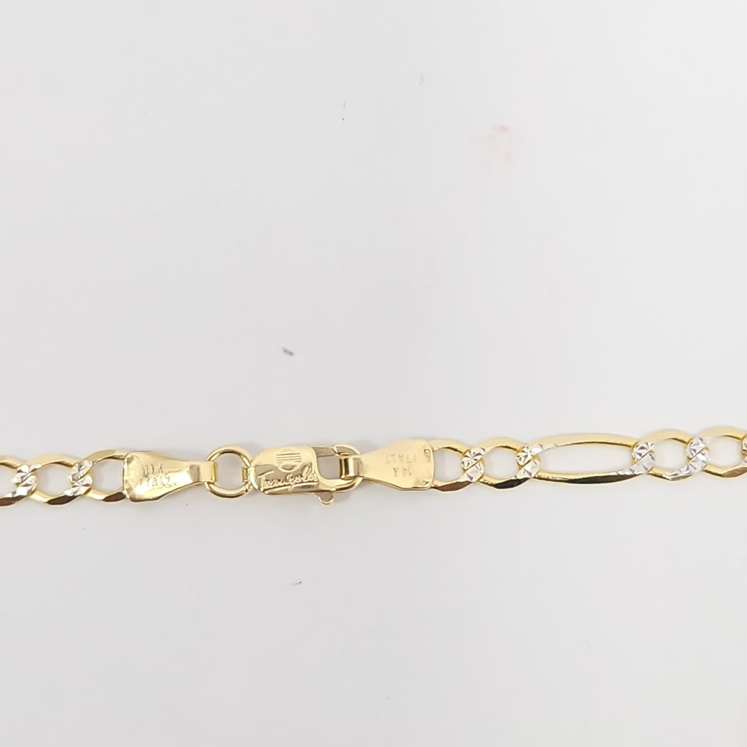 CADENAS CARTIER 3*1 DIAMANTADA ORO 14K 7.2 (NUEVO)
