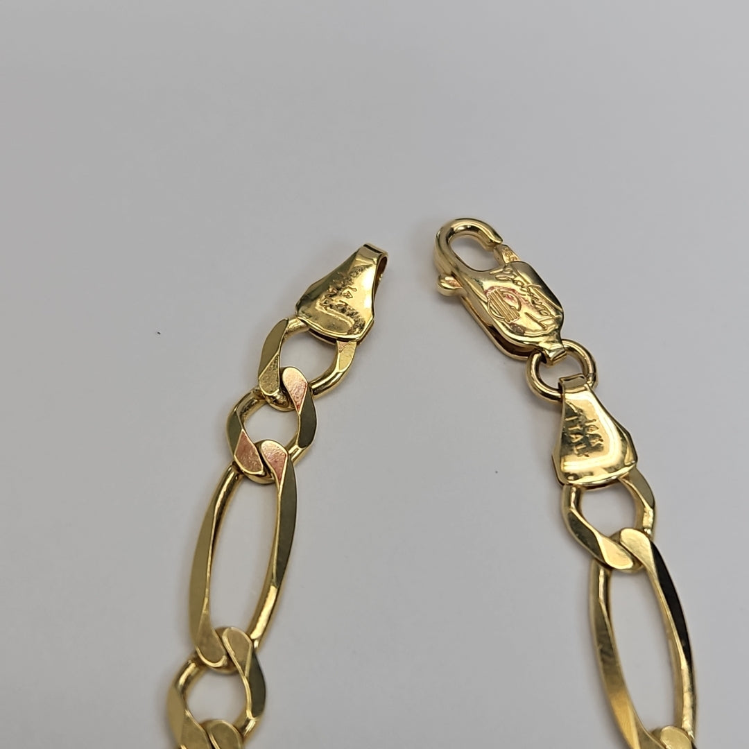 PULSERAS CABALLERO CARTIER 3*1 AMARILLA ORO 14K 6.4 (NUEVO)