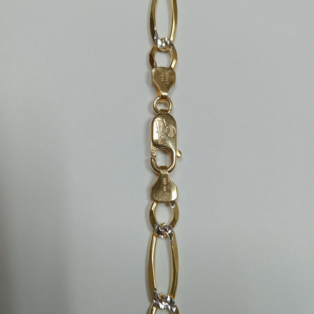 CADENAS CARTIER 3*1 DIAMANTADA ORO 14K 23.5 (NUEVO)
