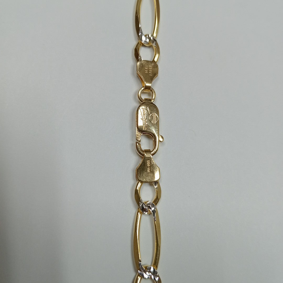 CADENAS CARTIER 3*1 DIAMANTADA ORO 14K 23.5 (NUEVO)