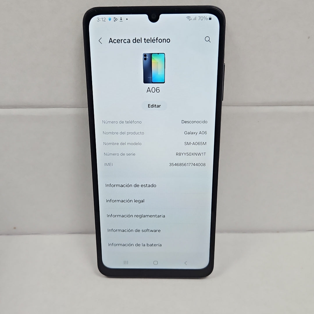 CELULAR SAMSUNG GALAXY A06 SM-A065M (2024) 64 GB 4 GB RAM (SEMINUEVO)