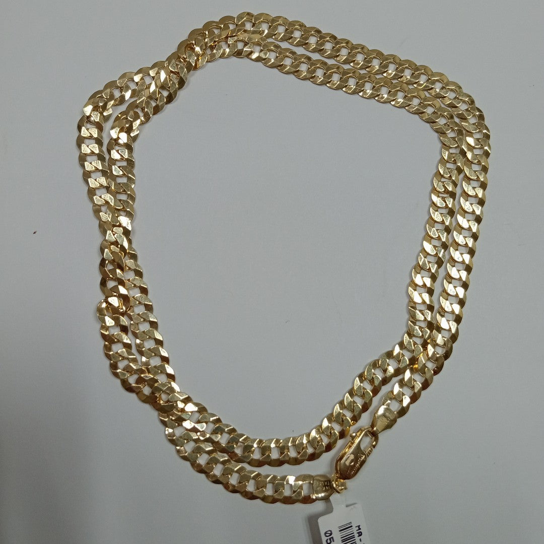 CADENAS BARBADA AMARILLA ORO 14K 24.7 (NUEVO)