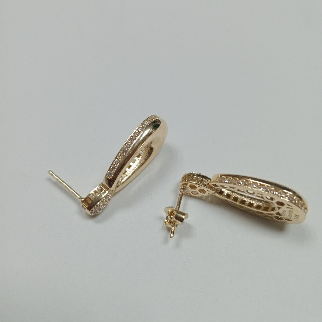 BROQUELES ORO 14K 4.3 (NUEVO)