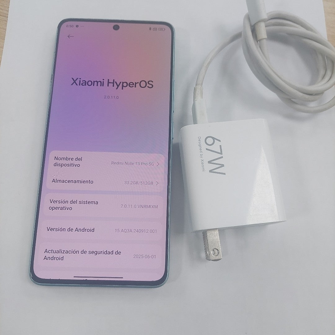 CELULAR XIAOMI REDMI NOTE 13 PRO 2312DRA50G (2023) 512 GB 12 GB RAM (SEMINUEVO)