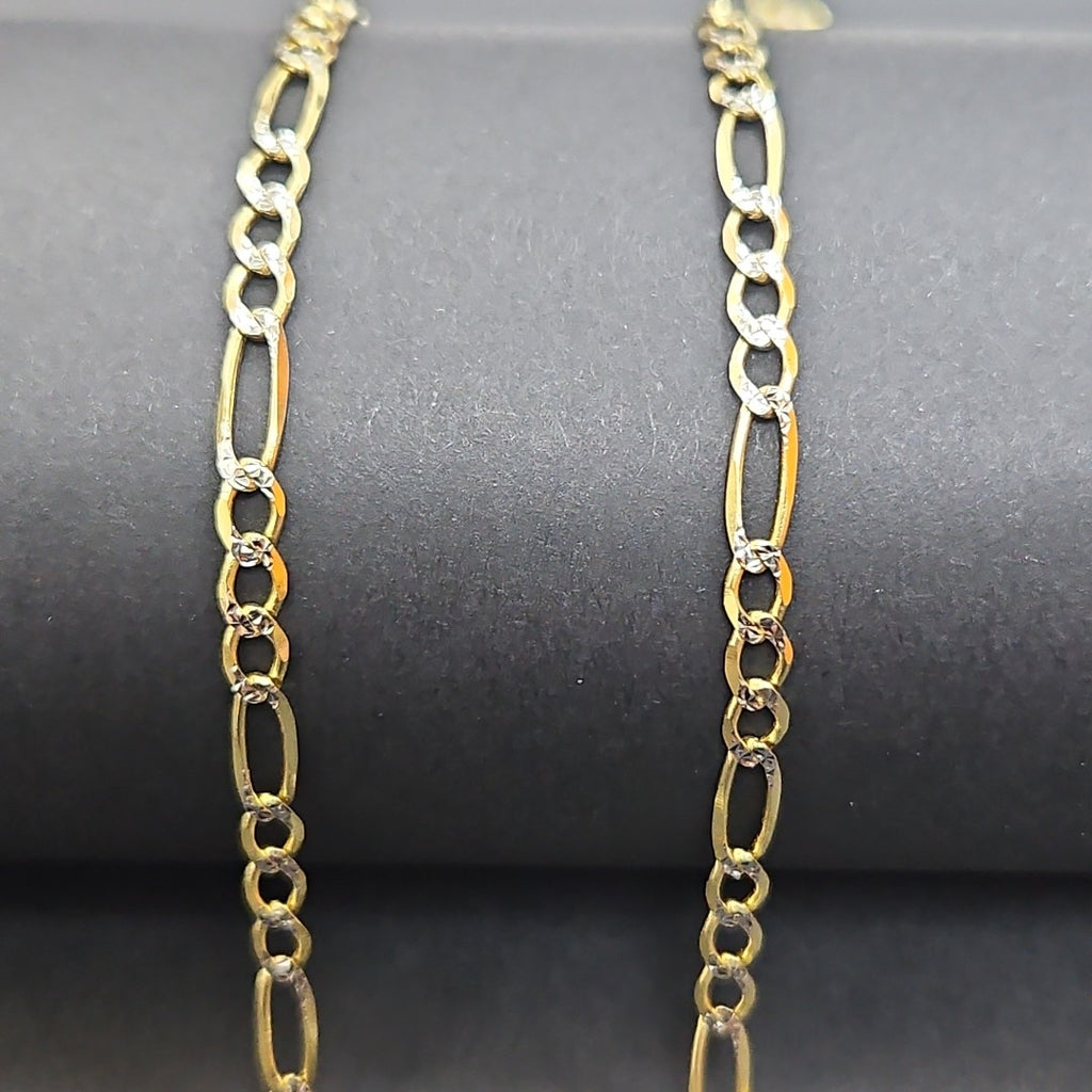 CADENAS CARTIER 3*1 DIAMANTADA ORO 10K 6.6 (NUEVO)