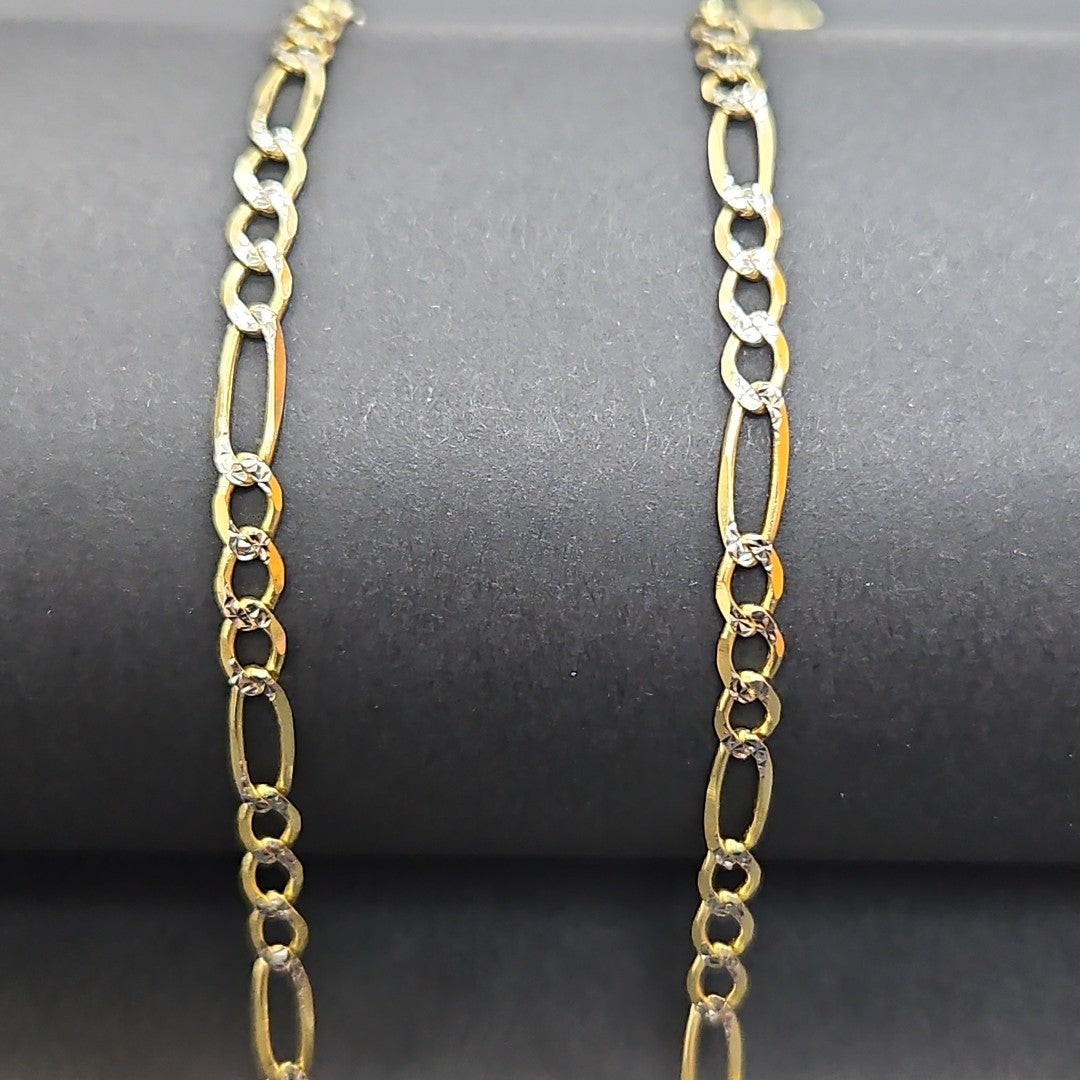CADENAS CARTIER 3*1 DIAMANTADA ORO 10K 6.6 (NUEVO)