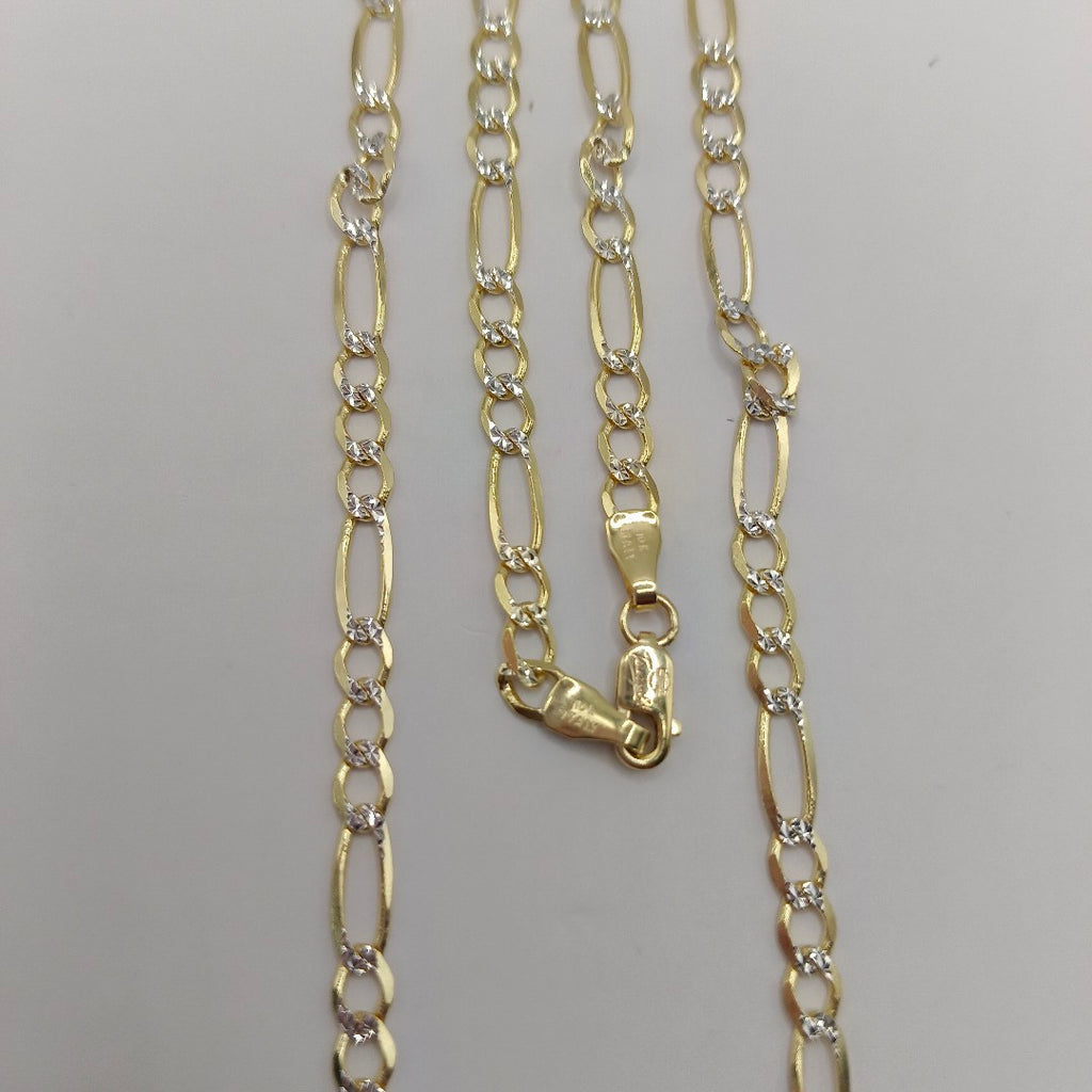CADENAS CARTIER 3*1 DIAMANTADA ORO 10K 6.5 (NUEVO)