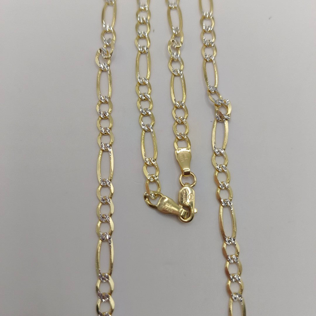 CADENAS CARTIER 3*1 DIAMANTADA ORO 10K 6.5 (NUEVO)