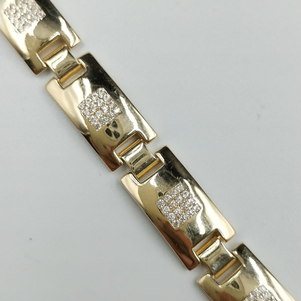 PULSERAS CABALLERO ORO 14K 18.5 (NUEVO)