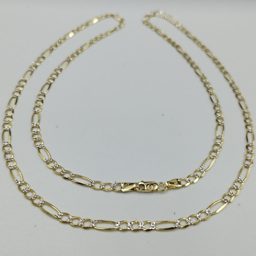 CADENAS CARTIER 3*1 DIAMANTADA ORO 14K 8.6 (NUEVO)