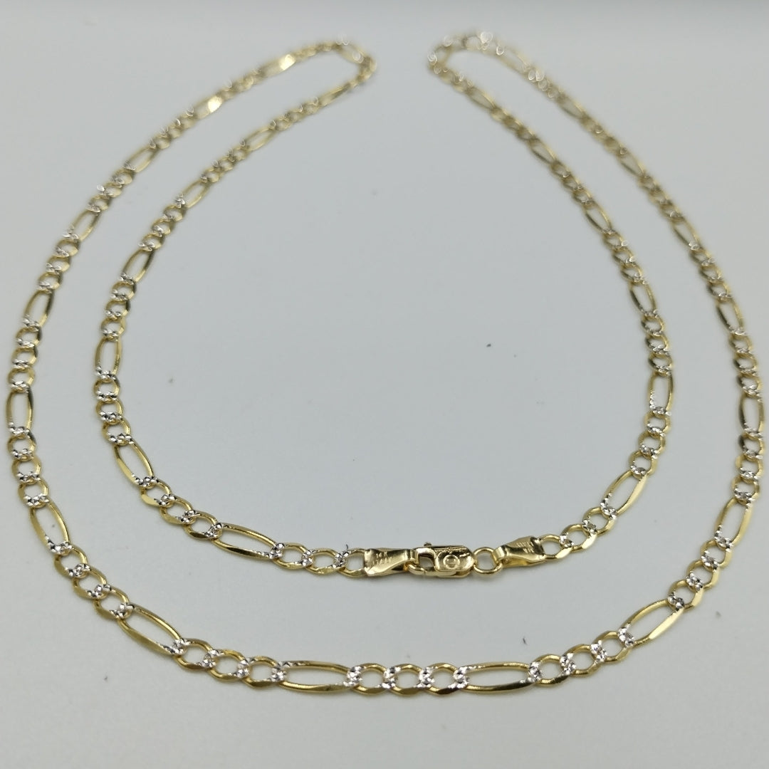 CADENAS CARTIER 3*1 DIAMANTADA ORO 14K 8.6 (NUEVO)