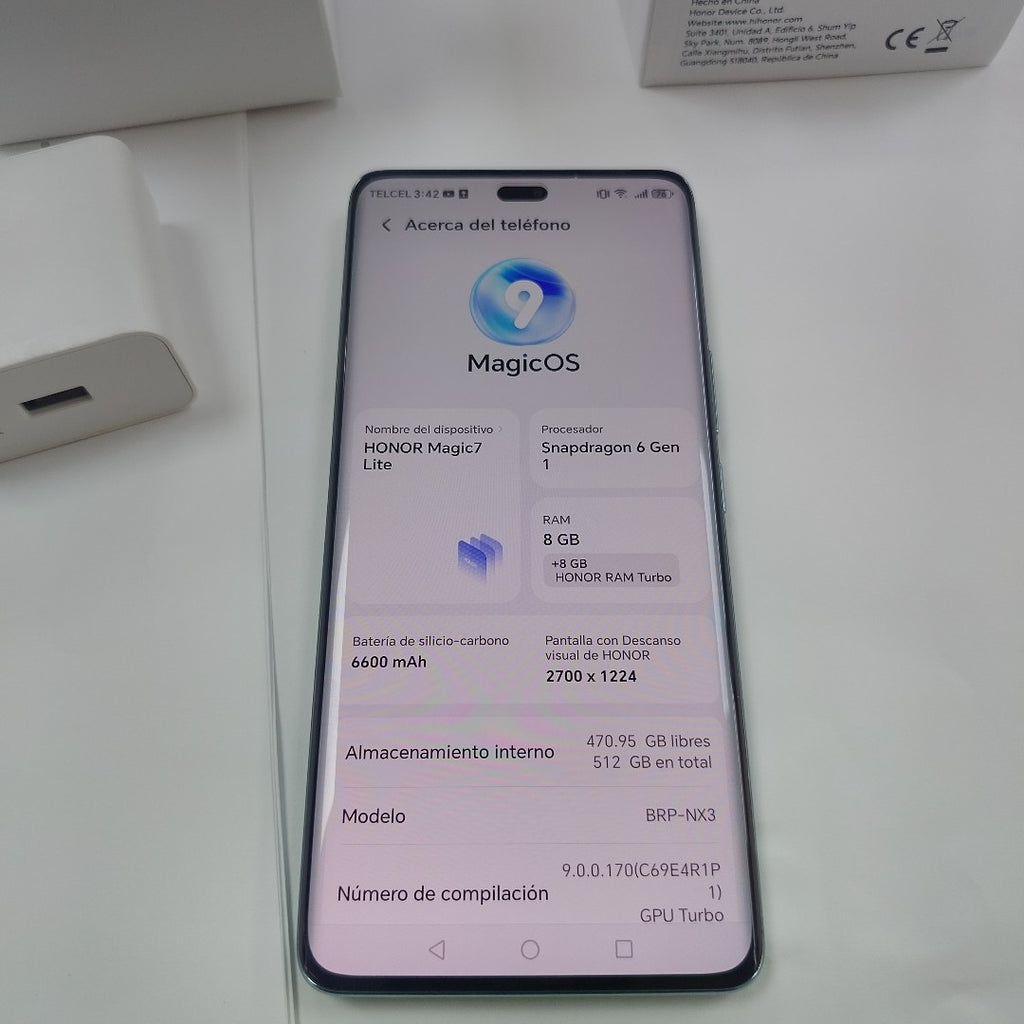 CELULAR HONOR MAGIC 7 LITE BRP-NX3 (2025) 512 GB 8 GB RAM (SEMINUEVO)