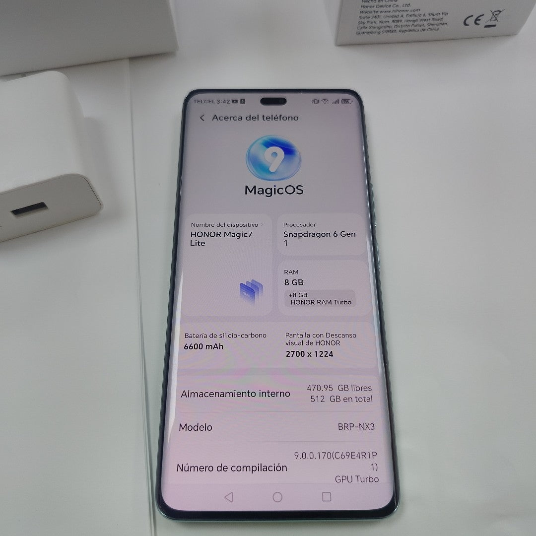CELULAR HONOR MAGIC 7 LITE BRP-NX3 (2025) 512 GB 8 GB RAM (SEMINUEVO)